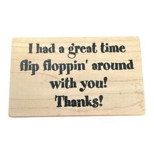 Darcie's Flip Floppin' Around J-5943 Rubber Stamp